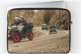 Classic cars on laptop sleeves