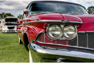 Classic cars on display
